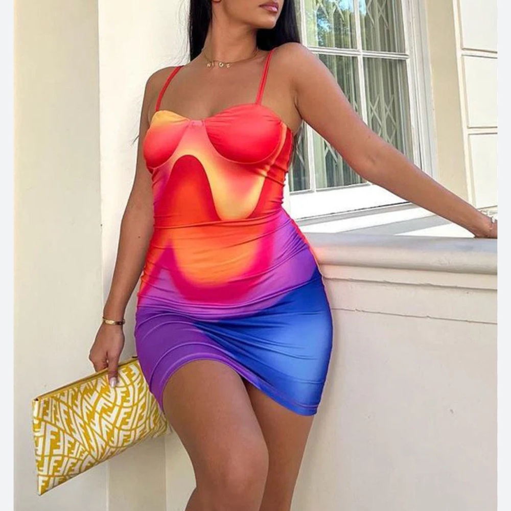 Vibrant Multicolor Bodycon Dress